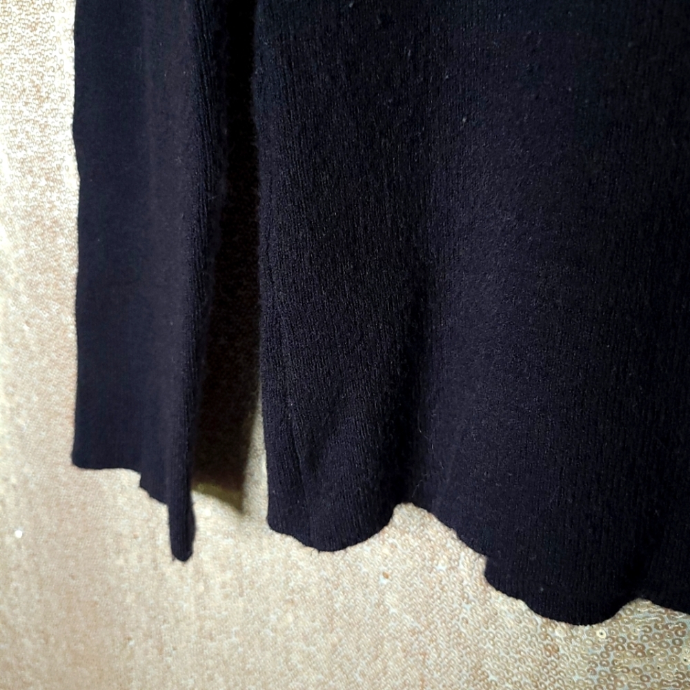 Chadwick's EUC PM Supremely Soft Mini Rib Sweater with Long Sleeves - Black - Picture 6 of 9